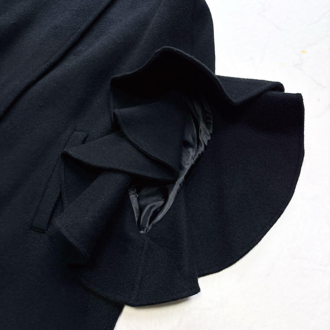 【BARNEYS NEW YORK】定価10万　高級ウール　フリルケープコート