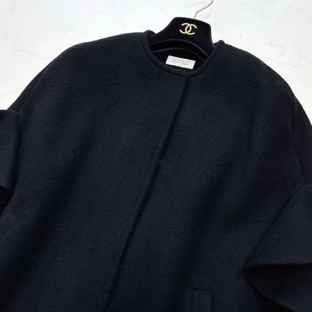【BARNEYS NEW YORK】定価10万　高級ウール　フリルケープコート
