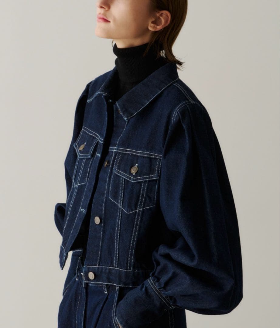 PERNA ペルナ ボリュームスリーブ デニムジャケット Gジャン