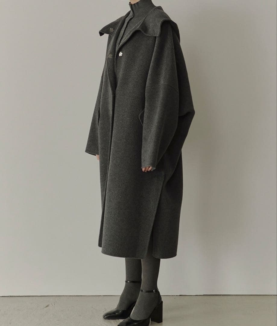 【新品】LE CIEL BLEU Hooded Over Coat(グレー)