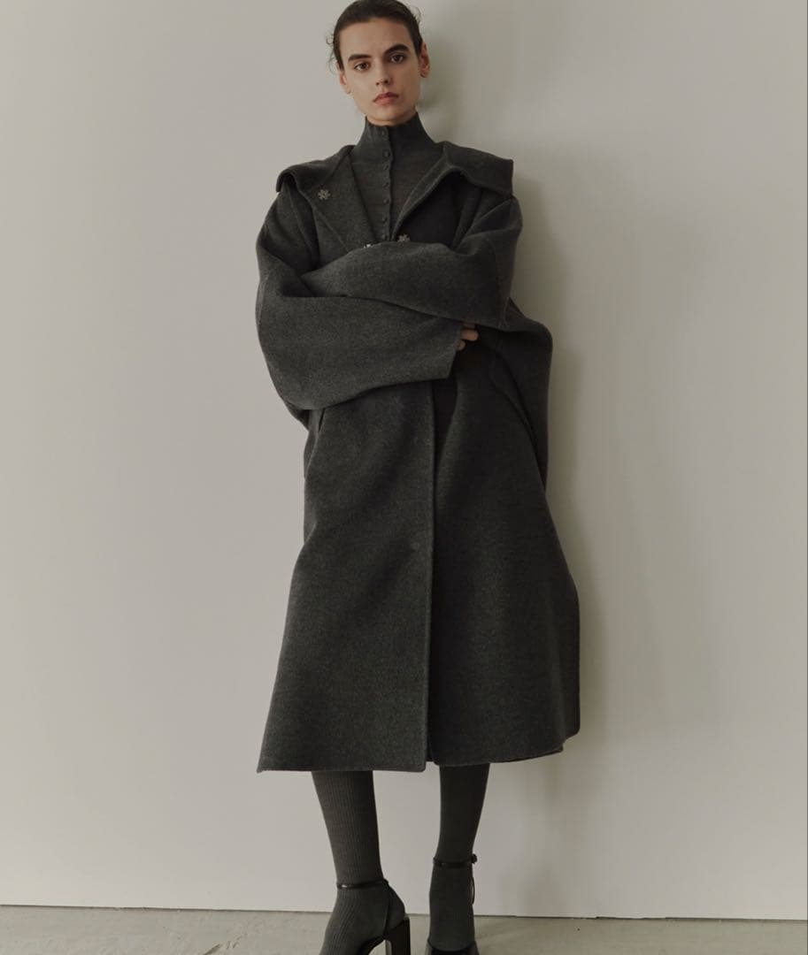 【新品】LE CIEL BLEU Hooded Over Coat(グレー)