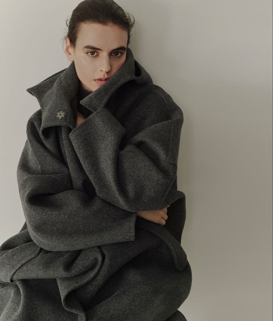 【新品】LE CIEL BLEU Hooded Over Coat(グレー)