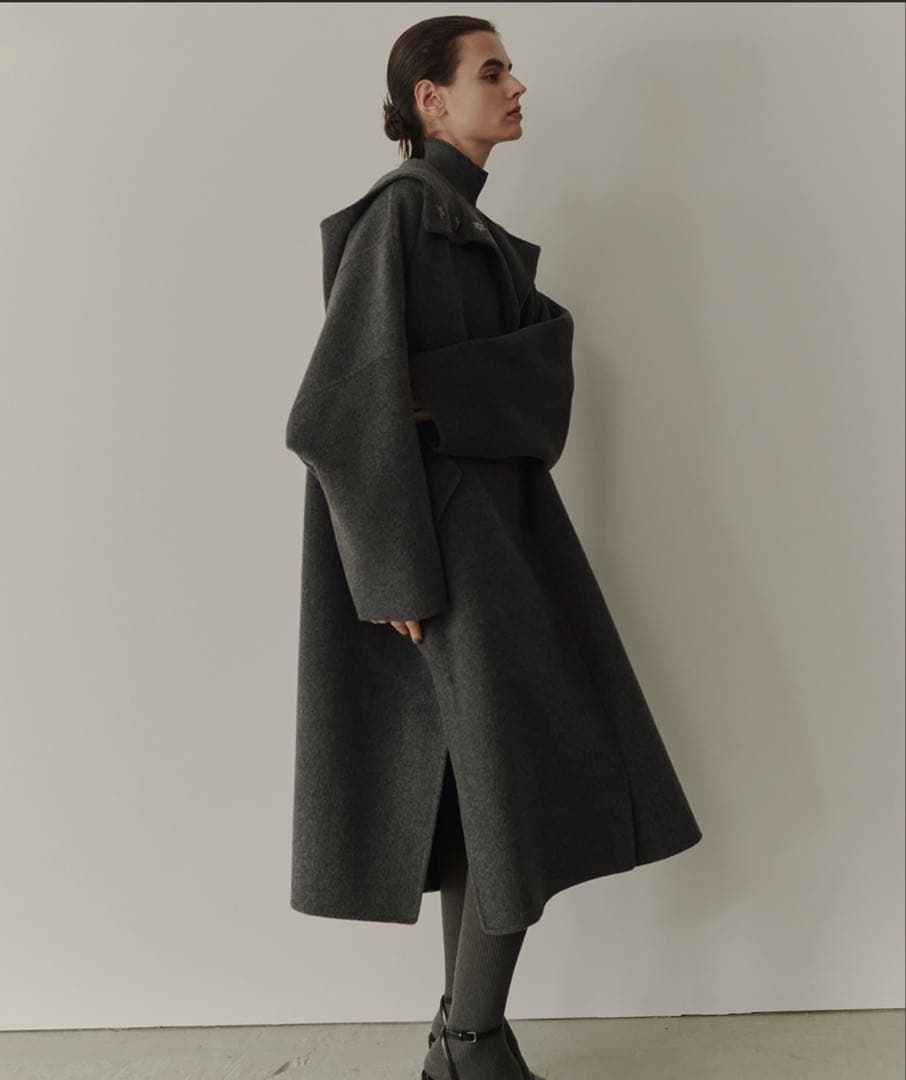 【新品】LE CIEL BLEU Hooded Over Coat(グレー)