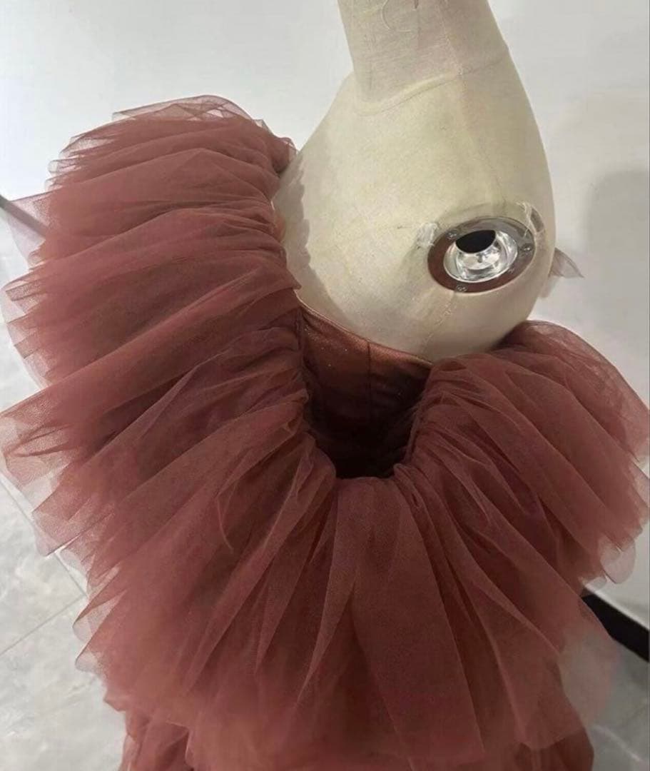 【お値下げ】ハツコエンドウ ルナ風(cocoa)カラードレス、ウェディングベール