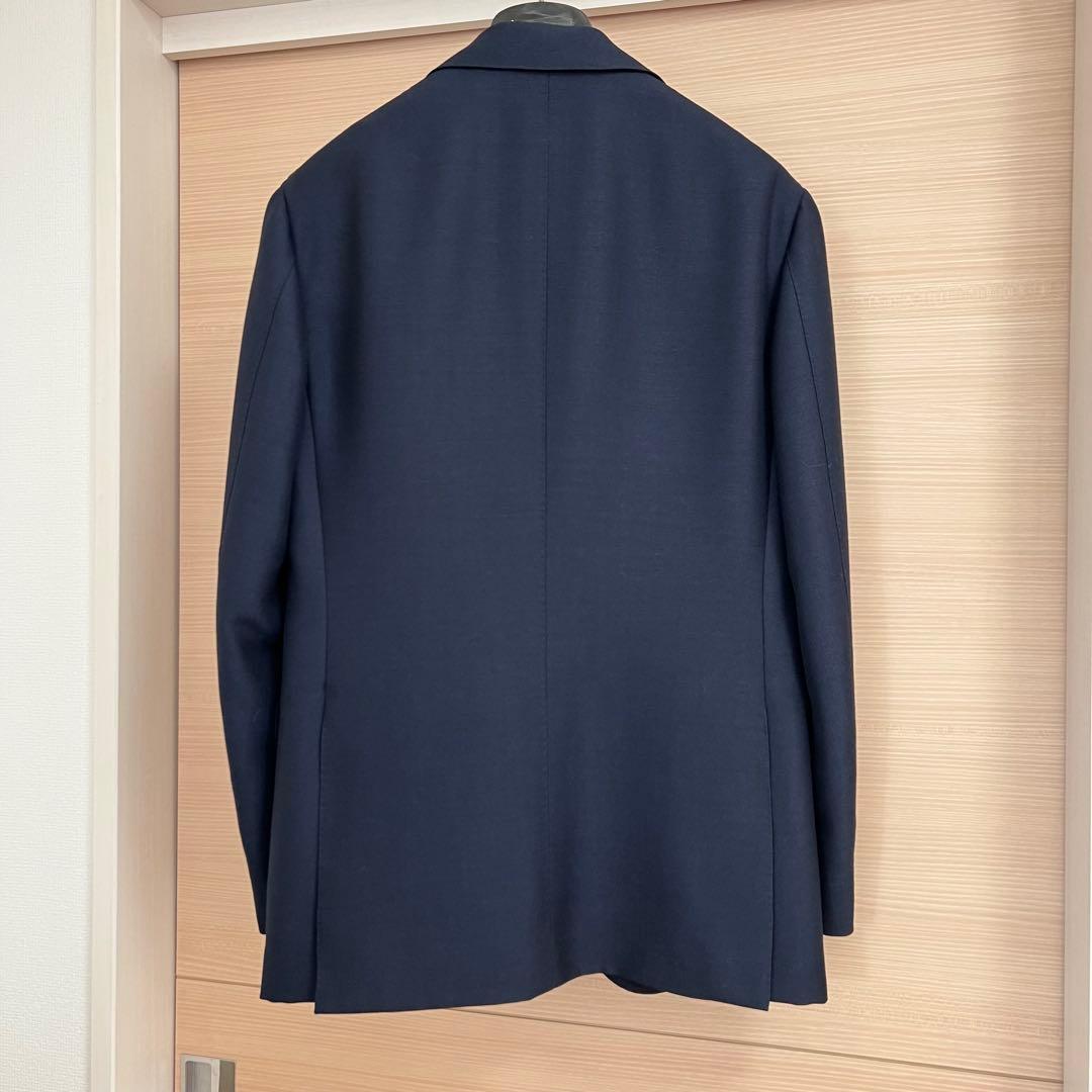 【39】ブリッラペルイルグストネイビーソリッドスーツドーメル生地モヘア