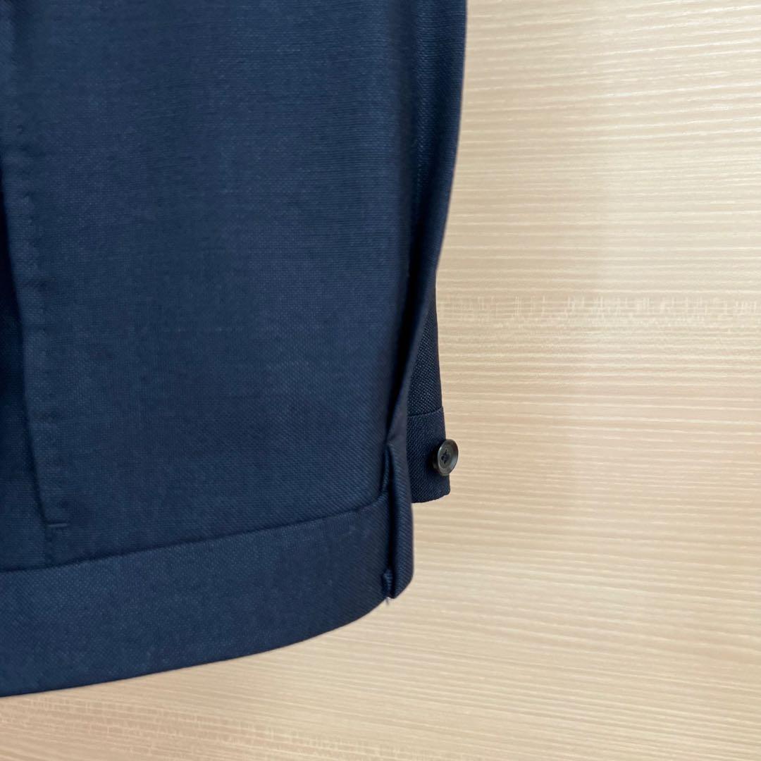 【39】ブリッラペルイルグストネイビーソリッドスーツドーメル生地モヘア