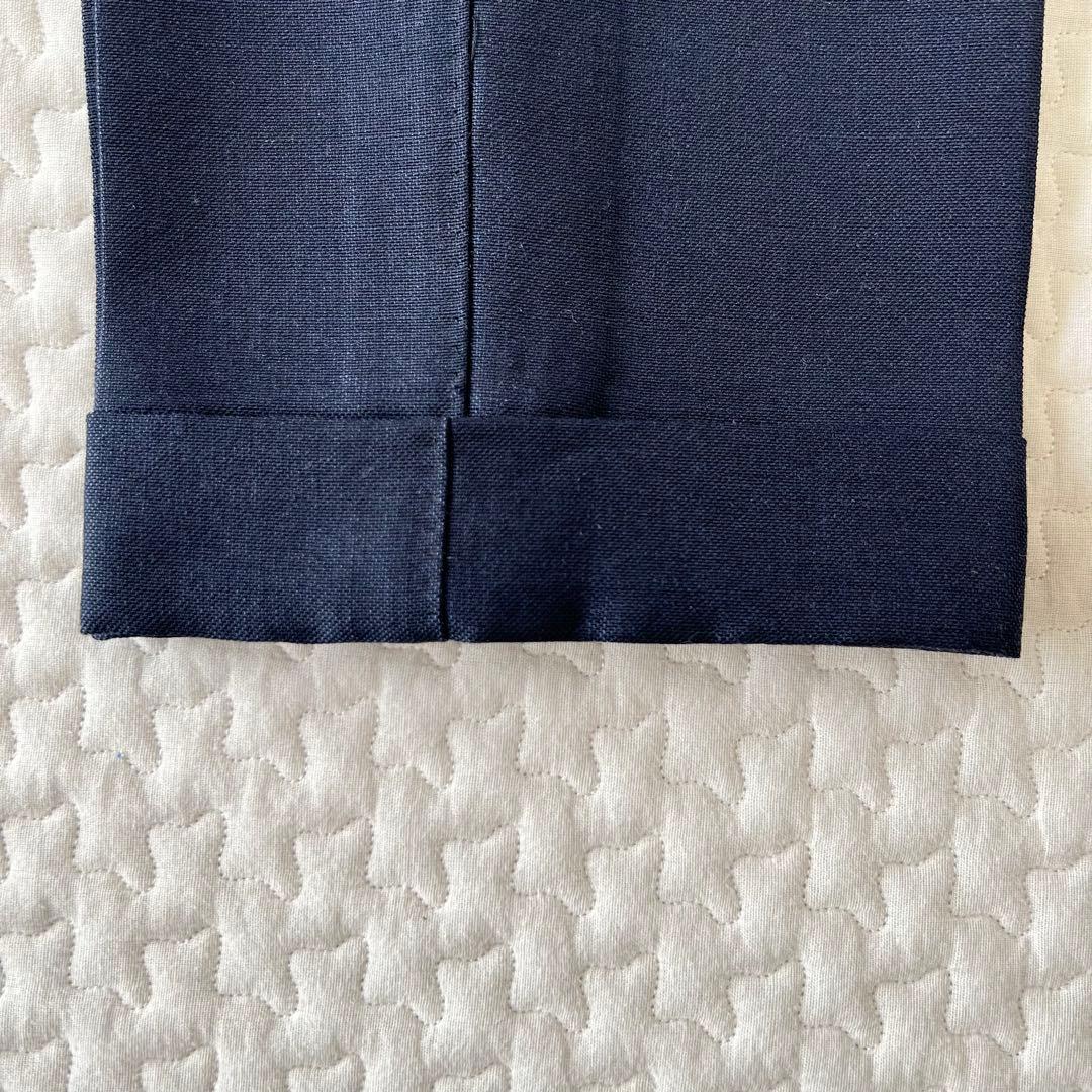 【39】ブリッラペルイルグストネイビーソリッドスーツドーメル生地モヘア