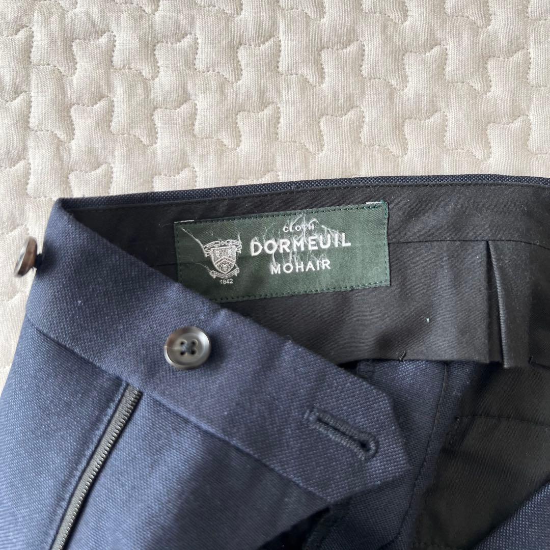 【39】ブリッラペルイルグストネイビーソリッドスーツドーメル生地モヘア