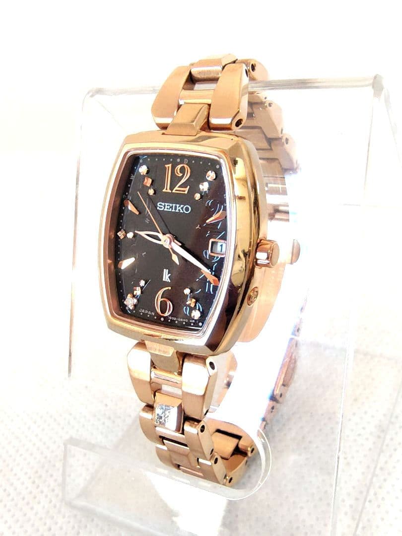 【電波ソーラー、極美品】SEIKO　セイコー　ルキア　ダイヤ入り　SSVW128