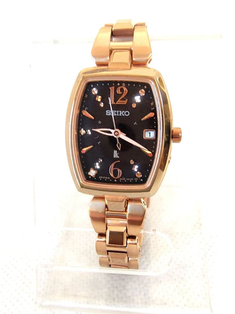 【電波ソーラー、極美品】SEIKO　セイコー　ルキア　ダイヤ入り　SSVW128