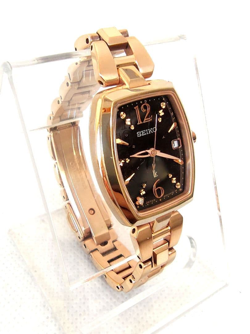 【電波ソーラー、極美品】SEIKO　セイコー　ルキア　ダイヤ入り　SSVW128
