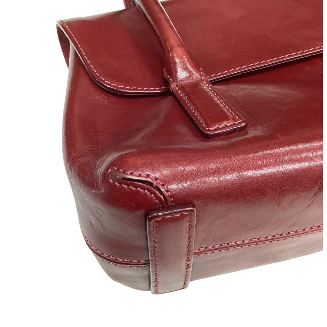 【HIROFU】レッド★レザーバッグ★保存袋【ヒロフ】