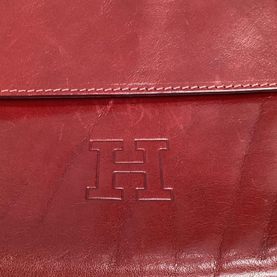 【HIROFU】レッド★レザーバッグ★保存袋【ヒロフ】