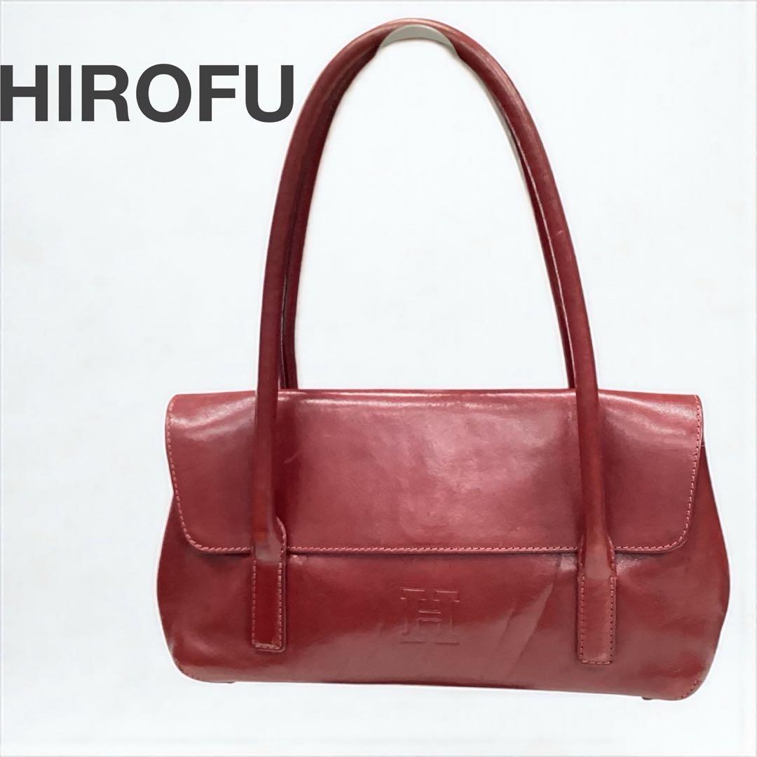【HIROFU】レッド★レザーバッグ★保存袋【ヒロフ】