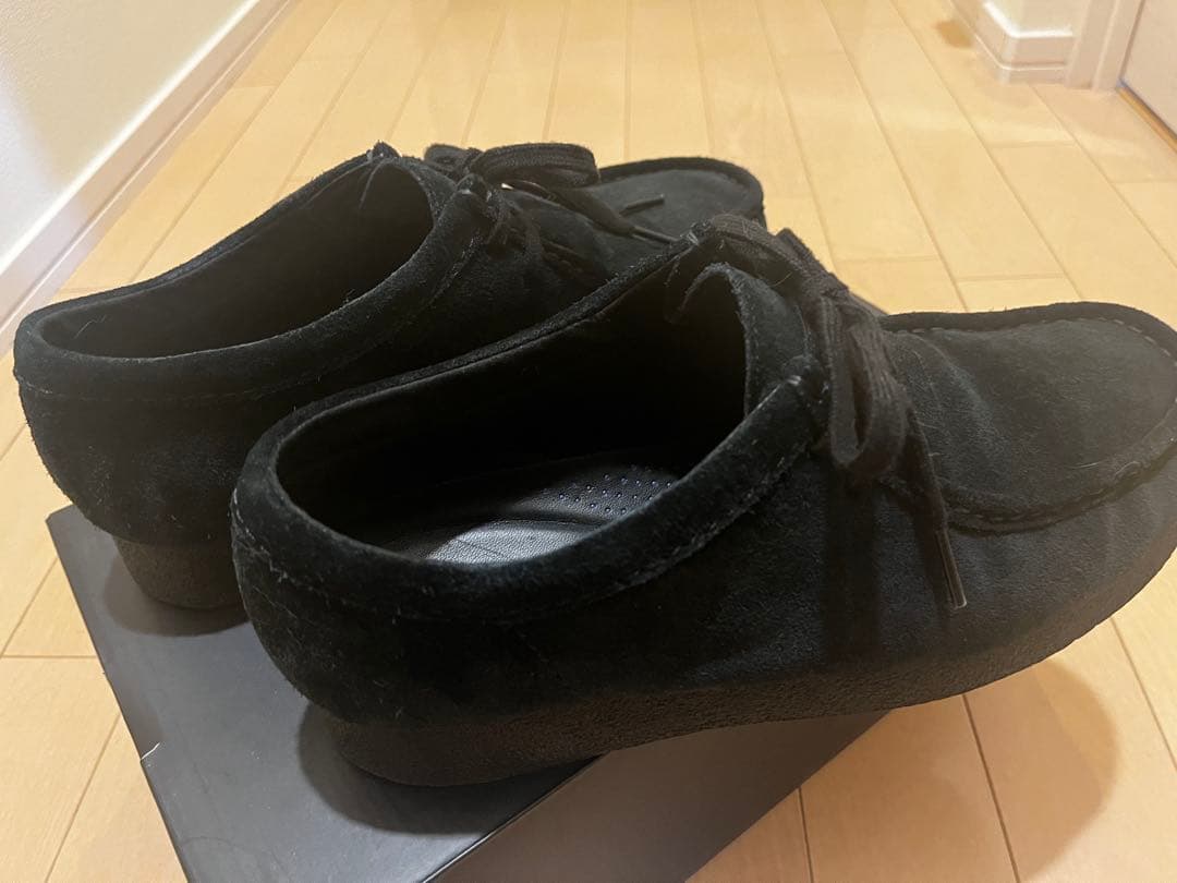 Clarks クラークス ワラビー ブラックスウェード モカシン