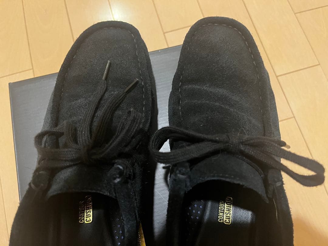 Clarks クラークス ワラビー ブラックスウェード モカシン