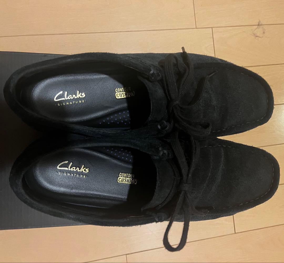 Clarks クラークス ワラビー ブラックスウェード モカシン