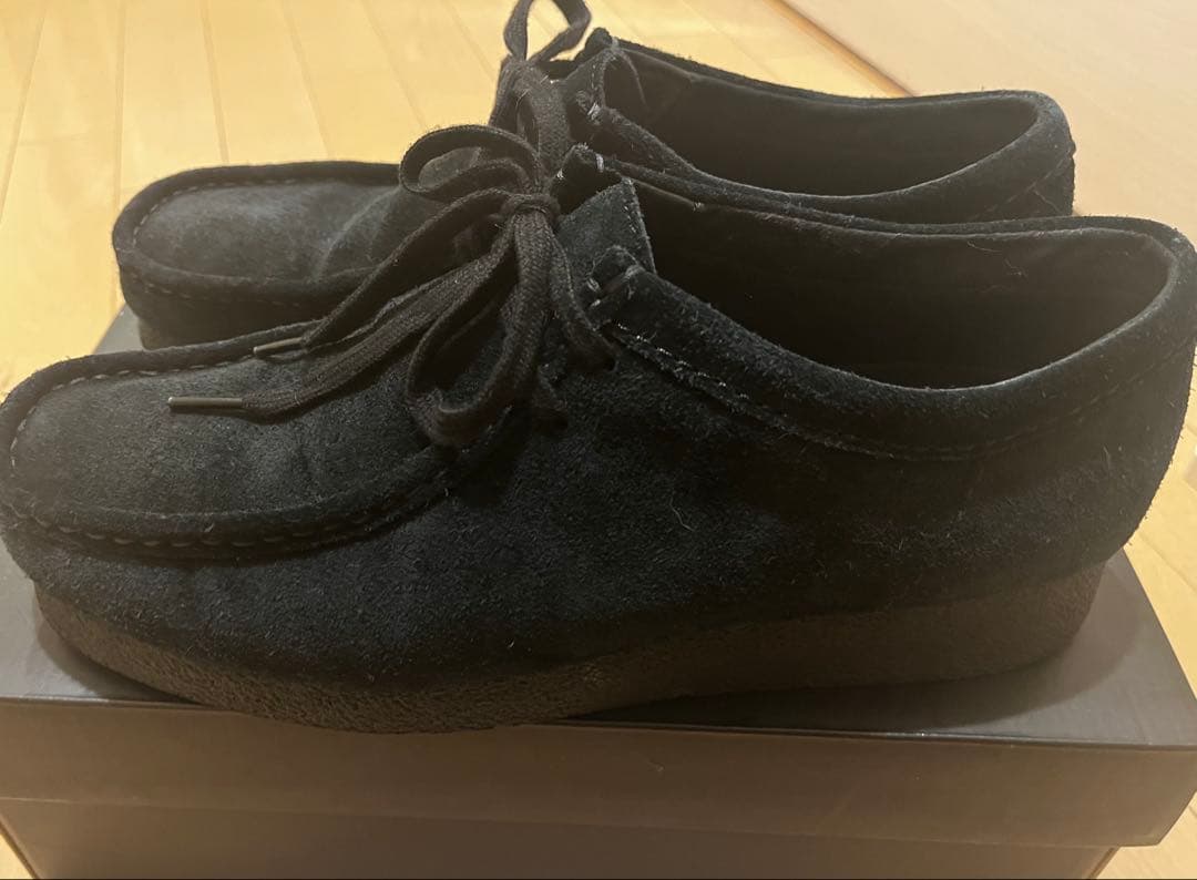 Clarks クラークス ワラビー ブラックスウェード モカシン