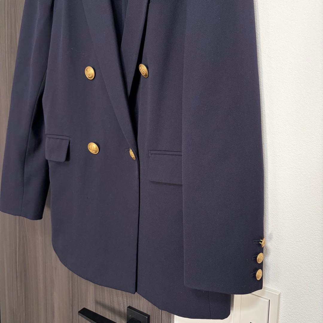 PLST ダブルブレストジャケット　紺ブレ　金ボタン