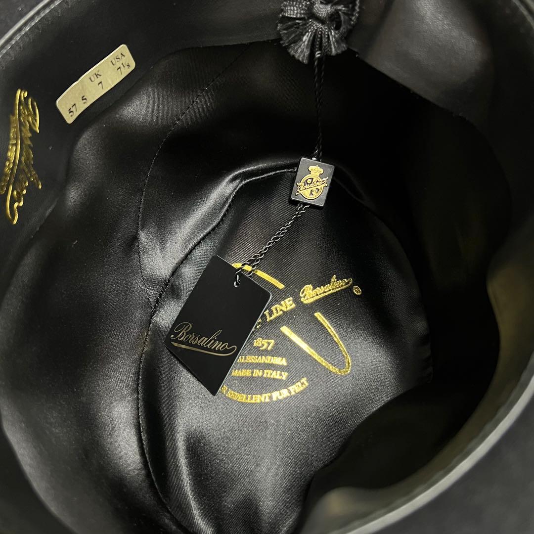 【タグ付き新品】Borsalino（ボルサリーノ）ハット ブラッ