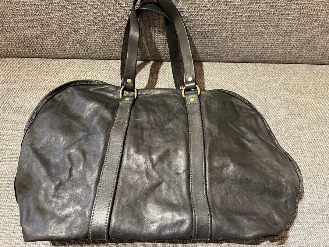 GUIDI 黒レザートートバッグ 大きめ