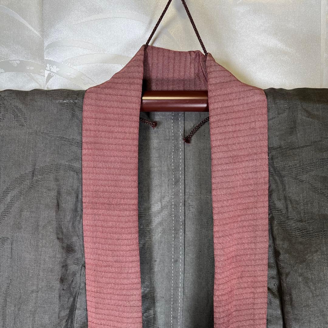 【ラスト1枚】汗ばむ季節を快適に‼️洗える麻の長襦袢　粋なブラック　SIN-7