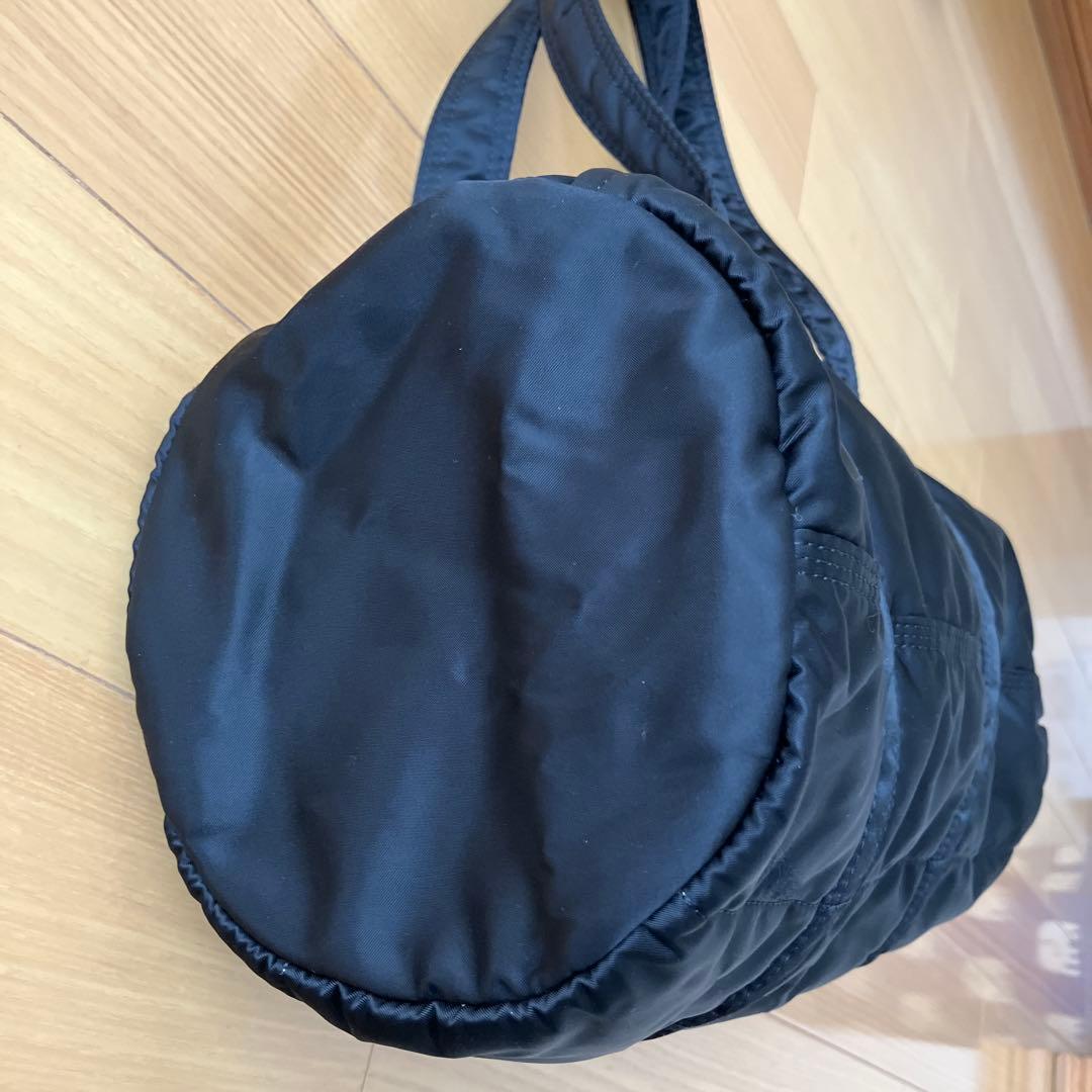 美品　PORTER ポーター ミニボストン ドラムバッグ ブラック　タンカー