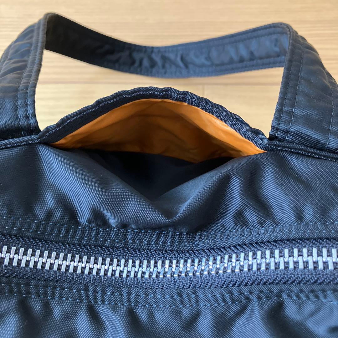 美品　PORTER ポーター ミニボストン ドラムバッグ ブラック　タンカー