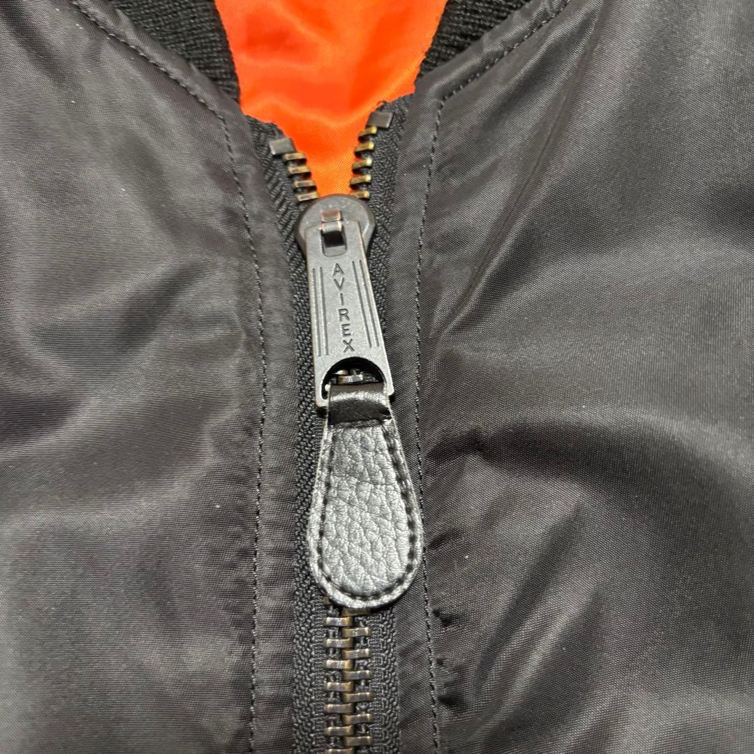 もりわきAVIREX MA-1 フライトジャケット黒 L〜XL中綿　米軍