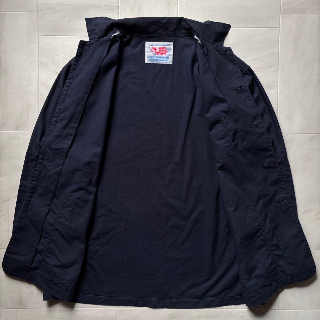 【激レアステーキタグ/日本製】 テンダーロイン カバーオール 無地 ネイビー L