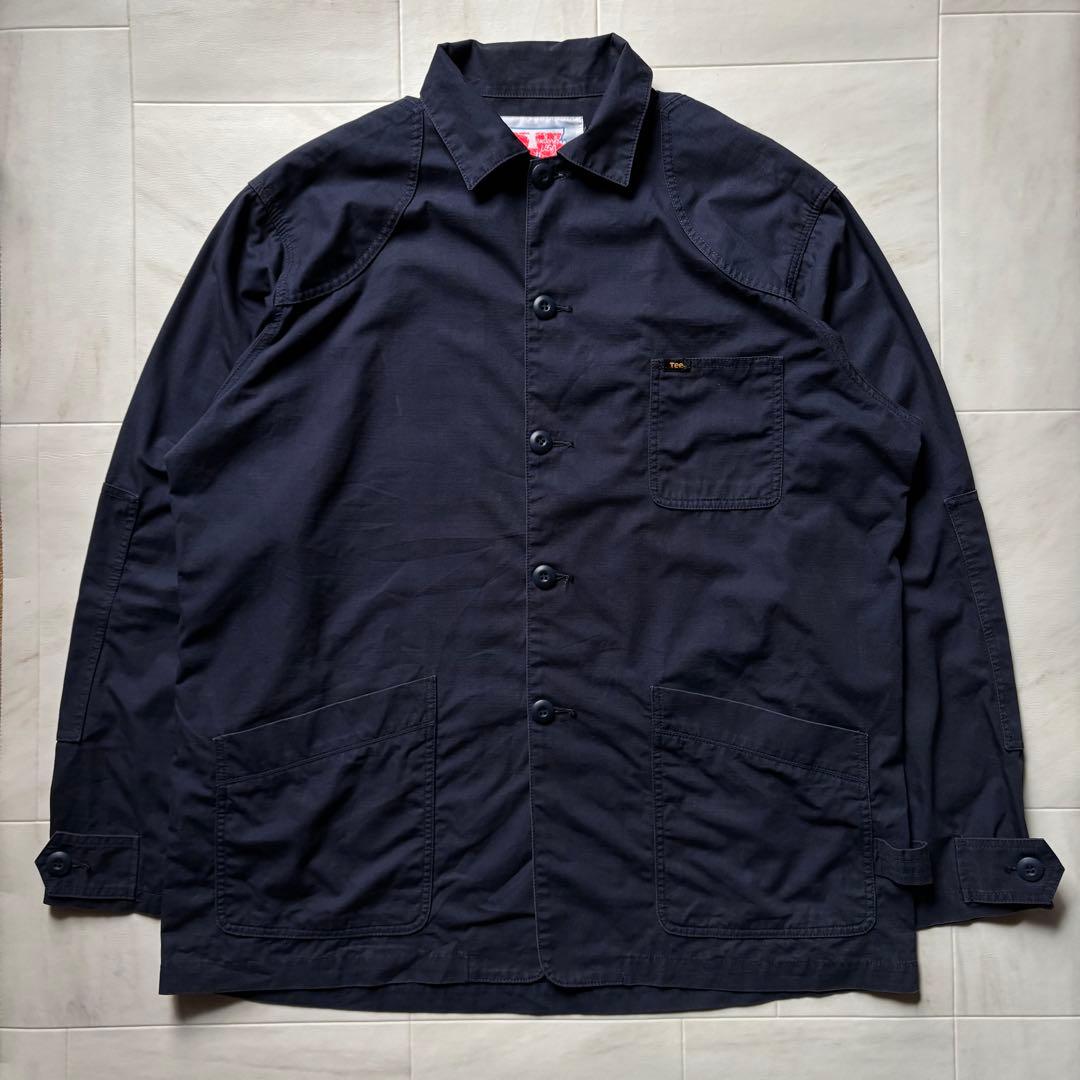 【激レアステーキタグ/日本製】 テンダーロイン カバーオール 無地 ネイビー L