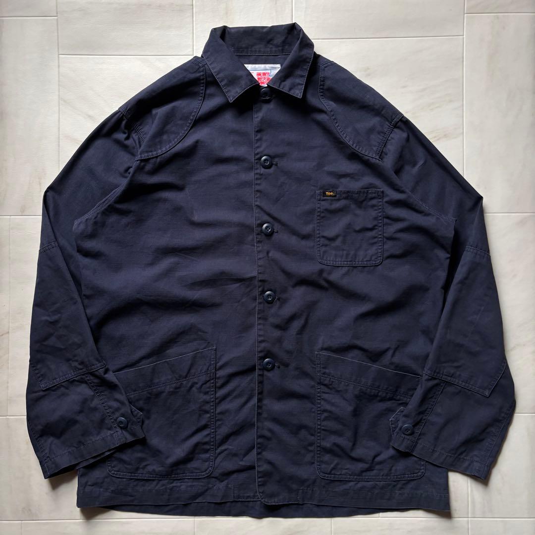 【激レアステーキタグ/日本製】 テンダーロイン カバーオール 無地 ネイビー L