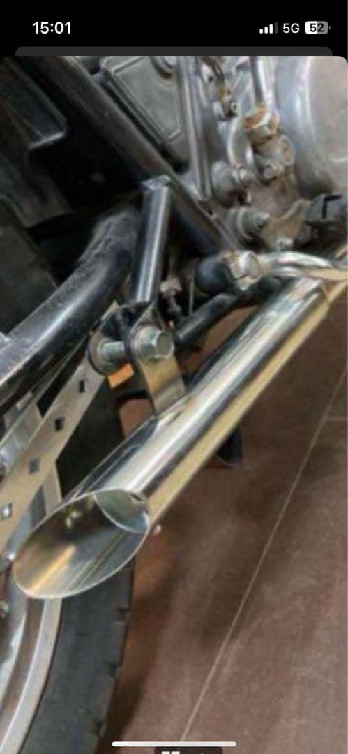 sr400 sr500 ドラッグマフラー　ステンレス　チョッパー　ボバ1jr