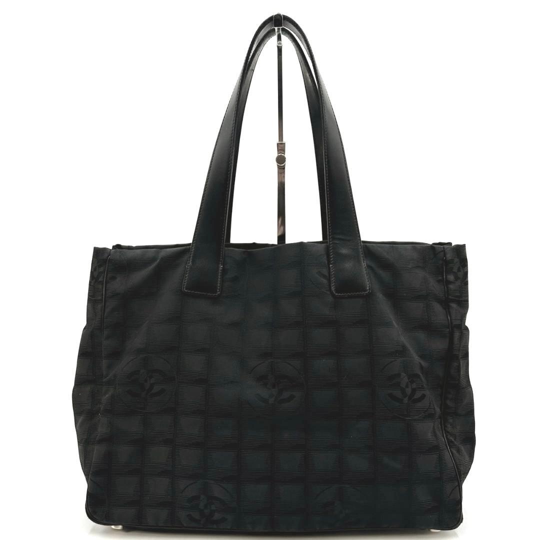CHANEL シャネル ニュートラベルラインMM トートバッグ ハンドバッグ 黒
