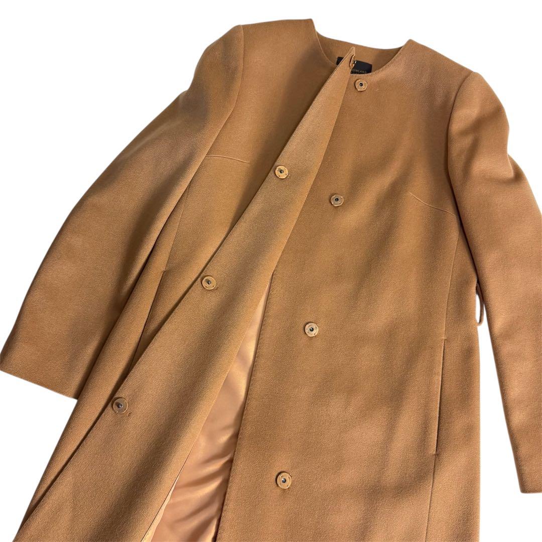 TOMORROWLAND ノーカラーコート カシミヤ100% キャメル