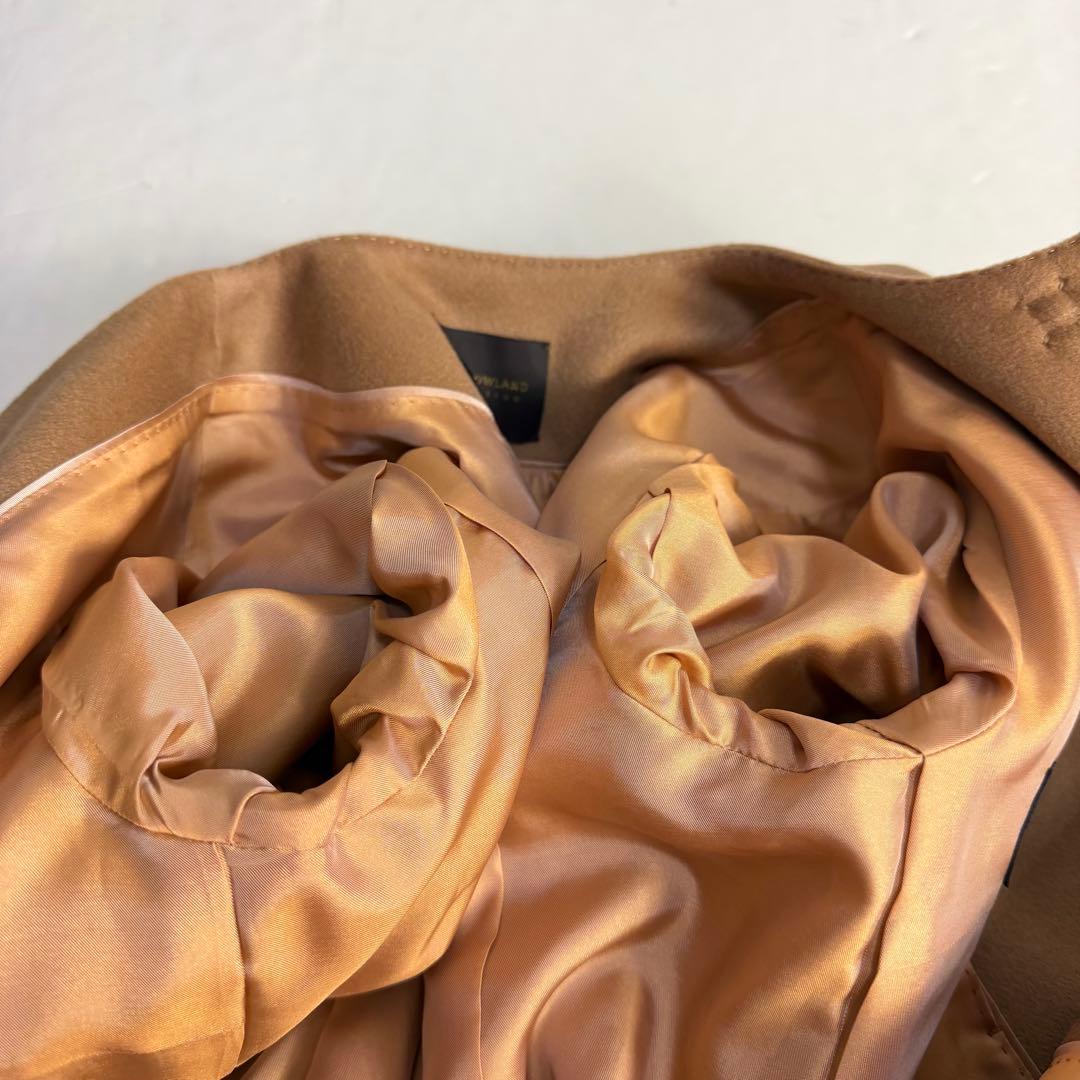 TOMORROWLAND ノーカラーコート カシミヤ100% キャメル