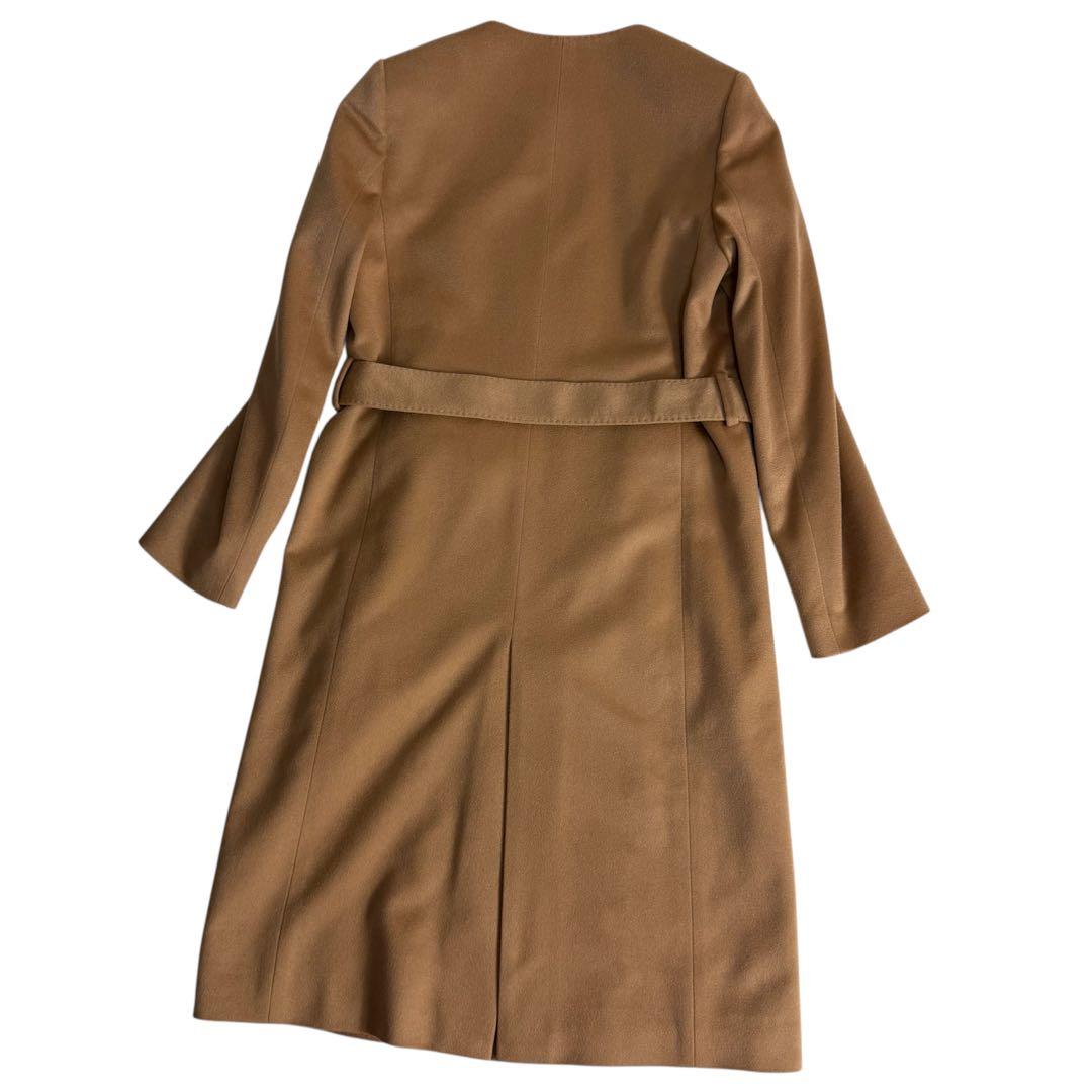 TOMORROWLAND ノーカラーコート カシミヤ100% キャメル