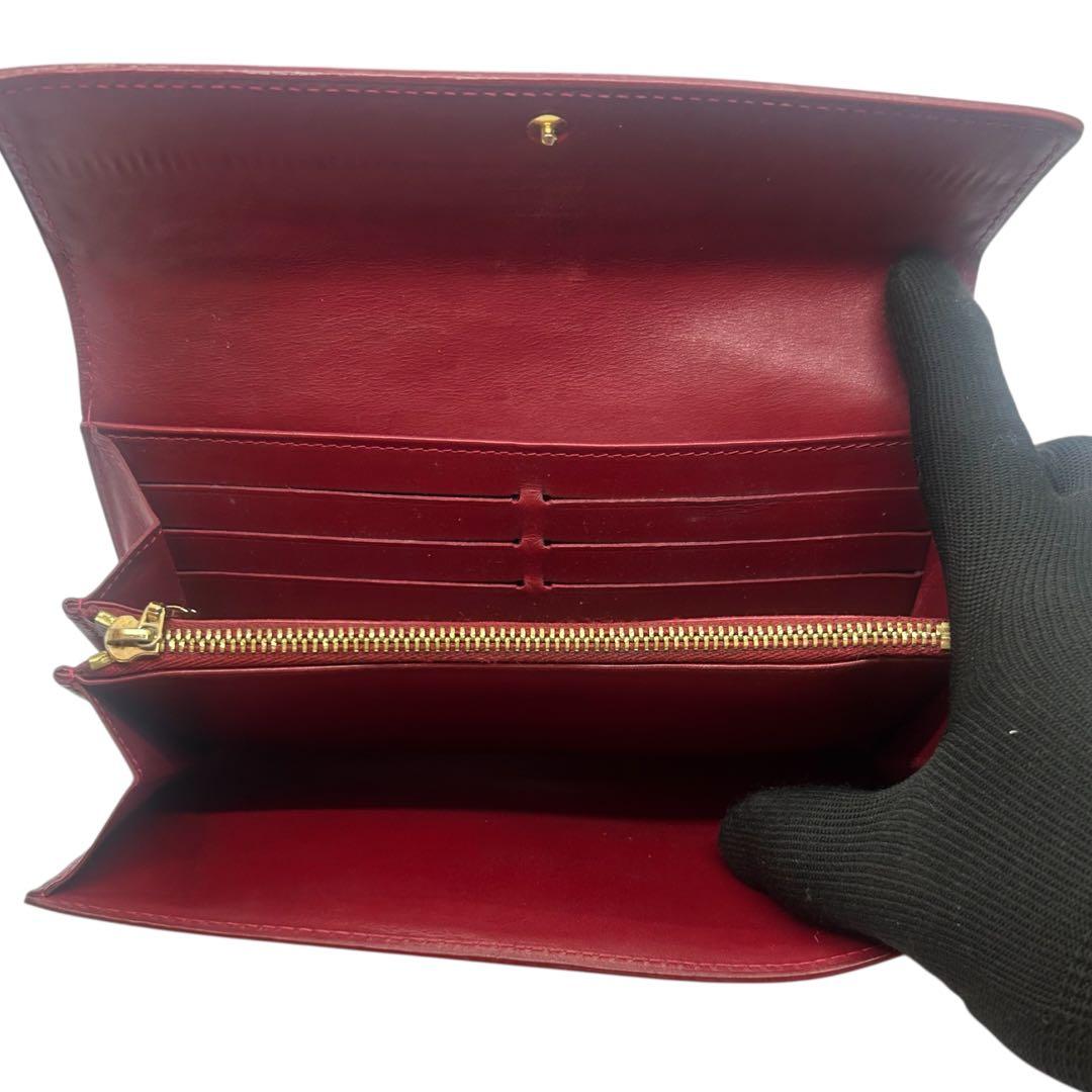 【極美品】ルイヴィトン ヴェルニ 長財布 ボルドー 艶感良好