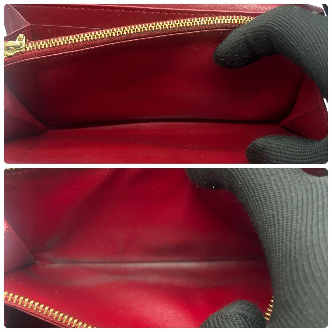 【極美品】ルイヴィトン ヴェルニ 長財布 ボルドー 艶感良好