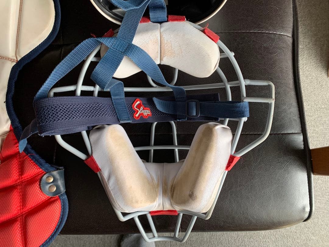 久保田スラッガーキャッチャー用防具セット(旧モデル)＆ヘルメットの4点セット