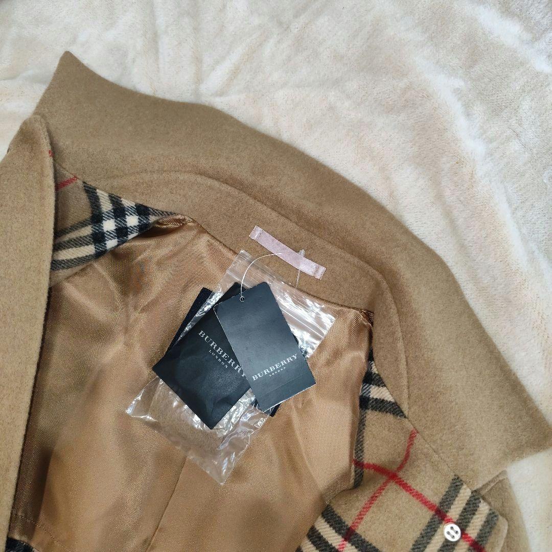 バーバリ　Burberry　ブラウン ウール混紡 ロングコート サイズ40