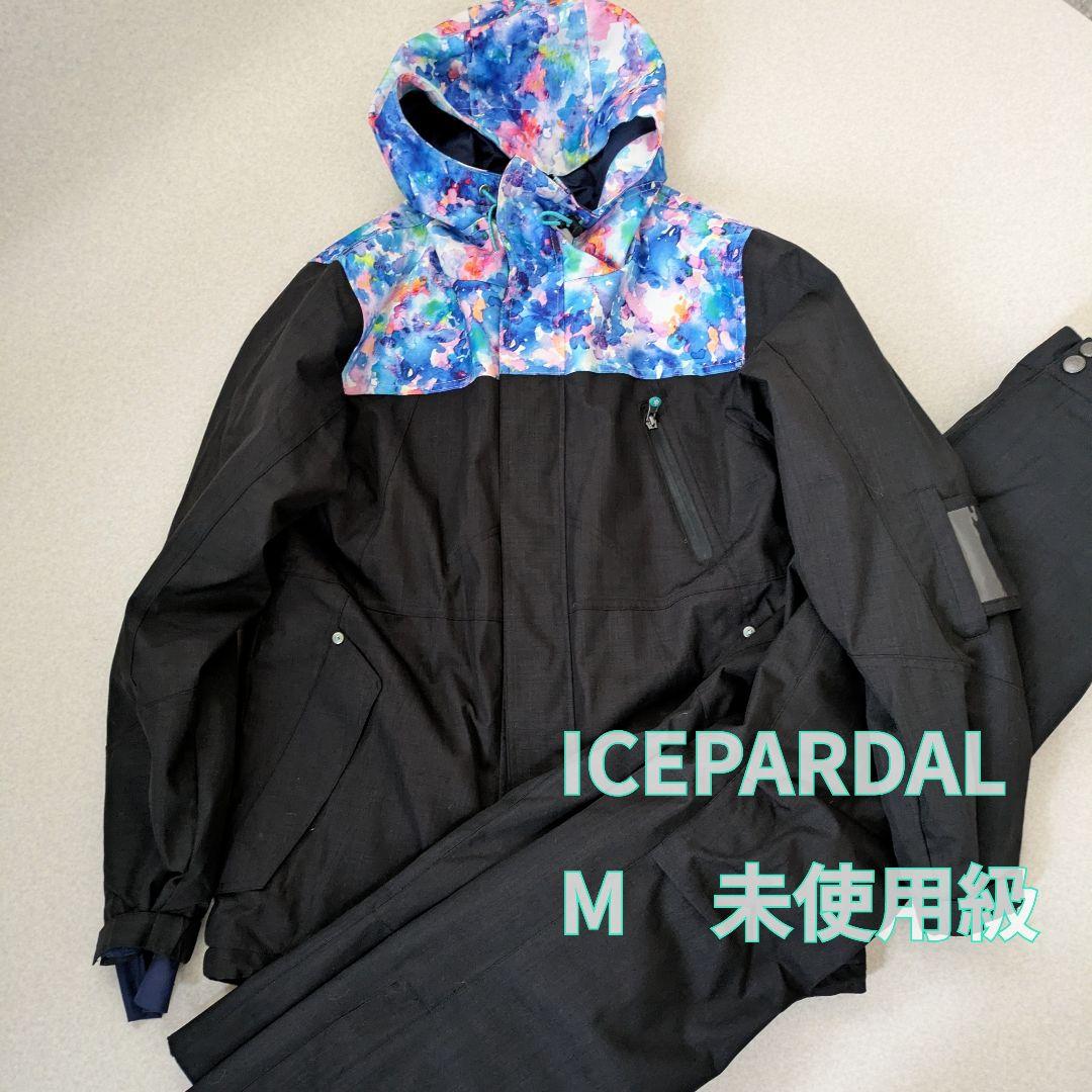 【新品級】スワロフスキー付水彩画 ICEPARDAL スノーボードウェアセット