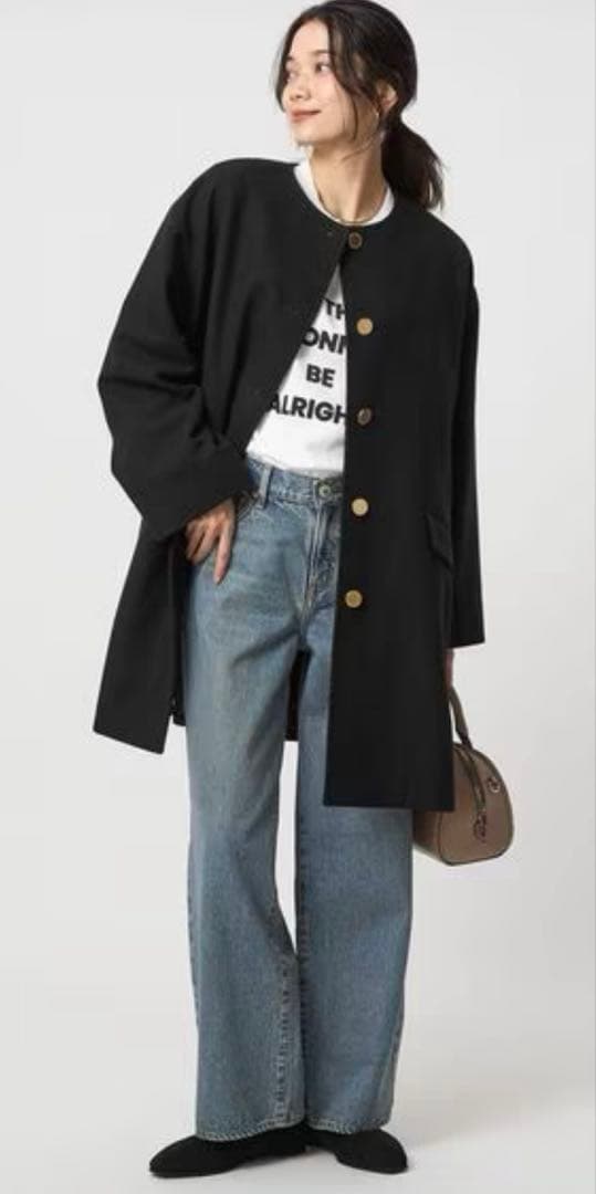 AW2025 【ユナイテッドアローズ別注】LINTON ノーカラー コート