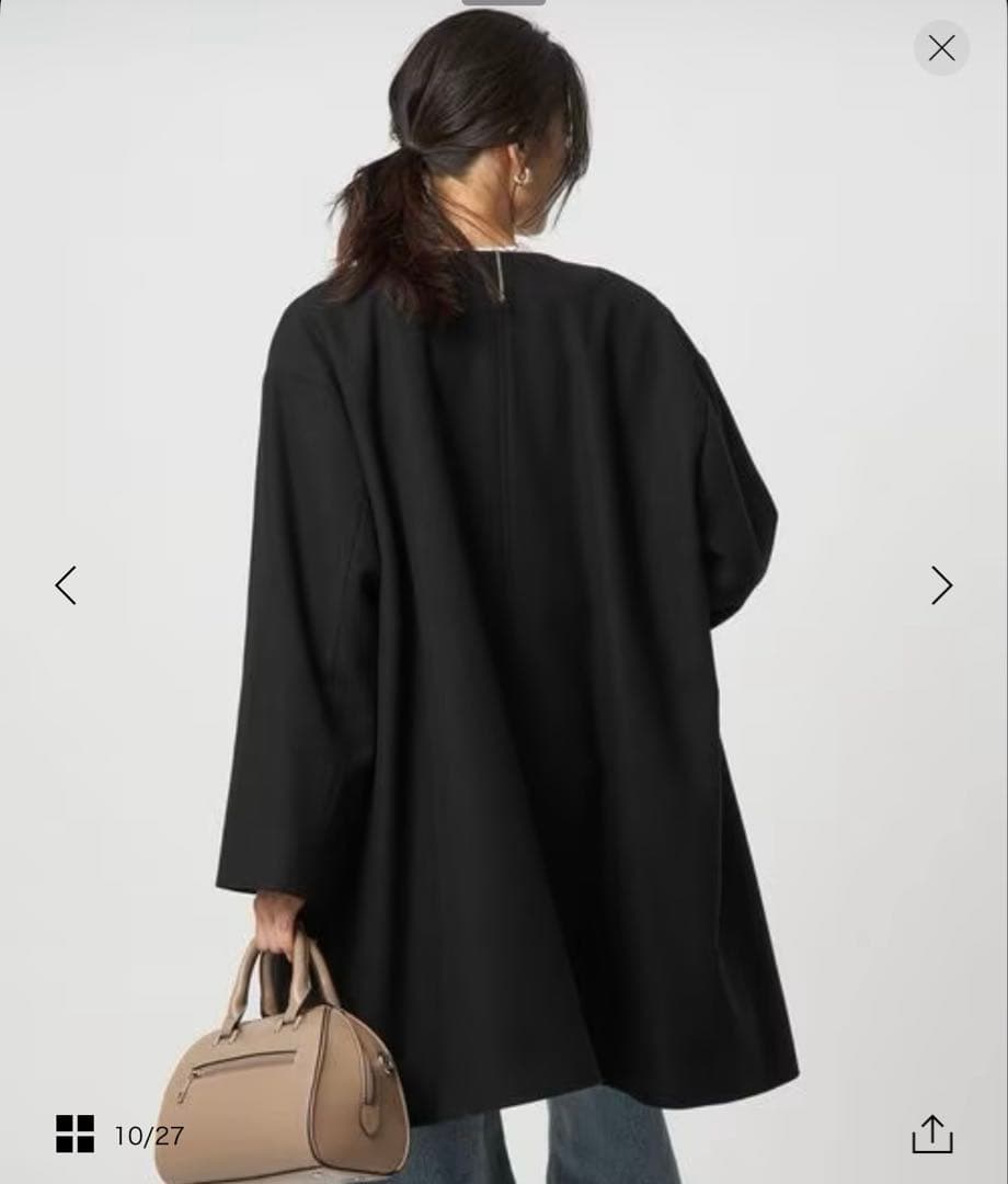 AW2025 【ユナイテッドアローズ別注】LINTON ノーカラー コート