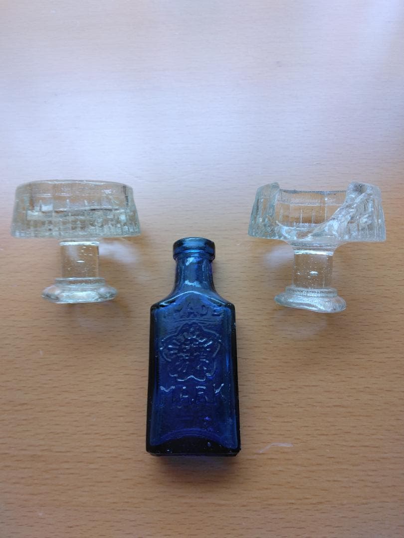 レトロ瓶☆舐め菓子瓶・コバルトブルー