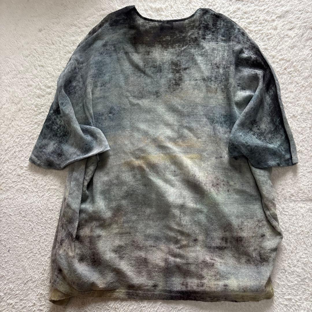 NEERU KUMAR インド製　ドルマンニットチュニック　製品染め