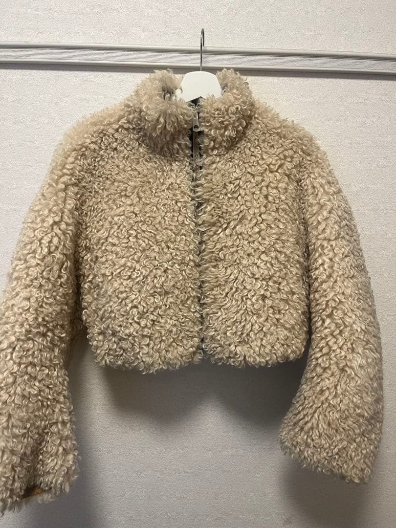 sly LIGHT CROP BOA ブルゾン　ボア　アイボリー