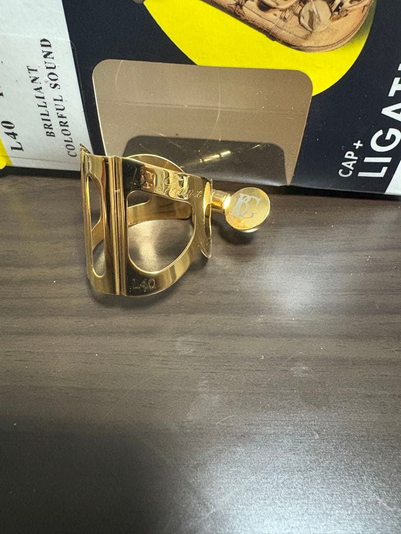 BG テナーサックスリガチャー L40 ゴールドラッカー仕上