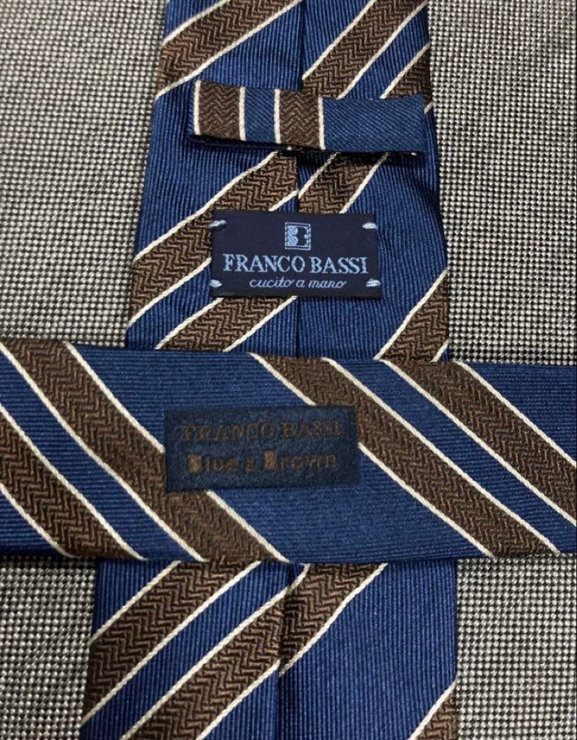 【送料無料】FRANCO BASSIフランコバッシのネクタイ　シルク絹100%