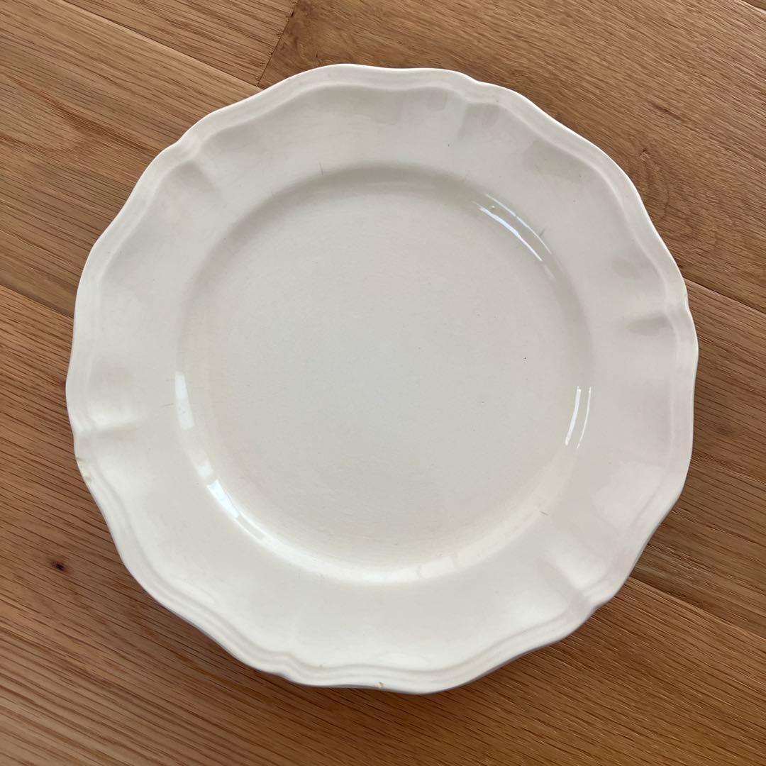 サルグミンヌ　花リム　プレート　平皿　フランスアンティーク　ヴィンテージ 2枚